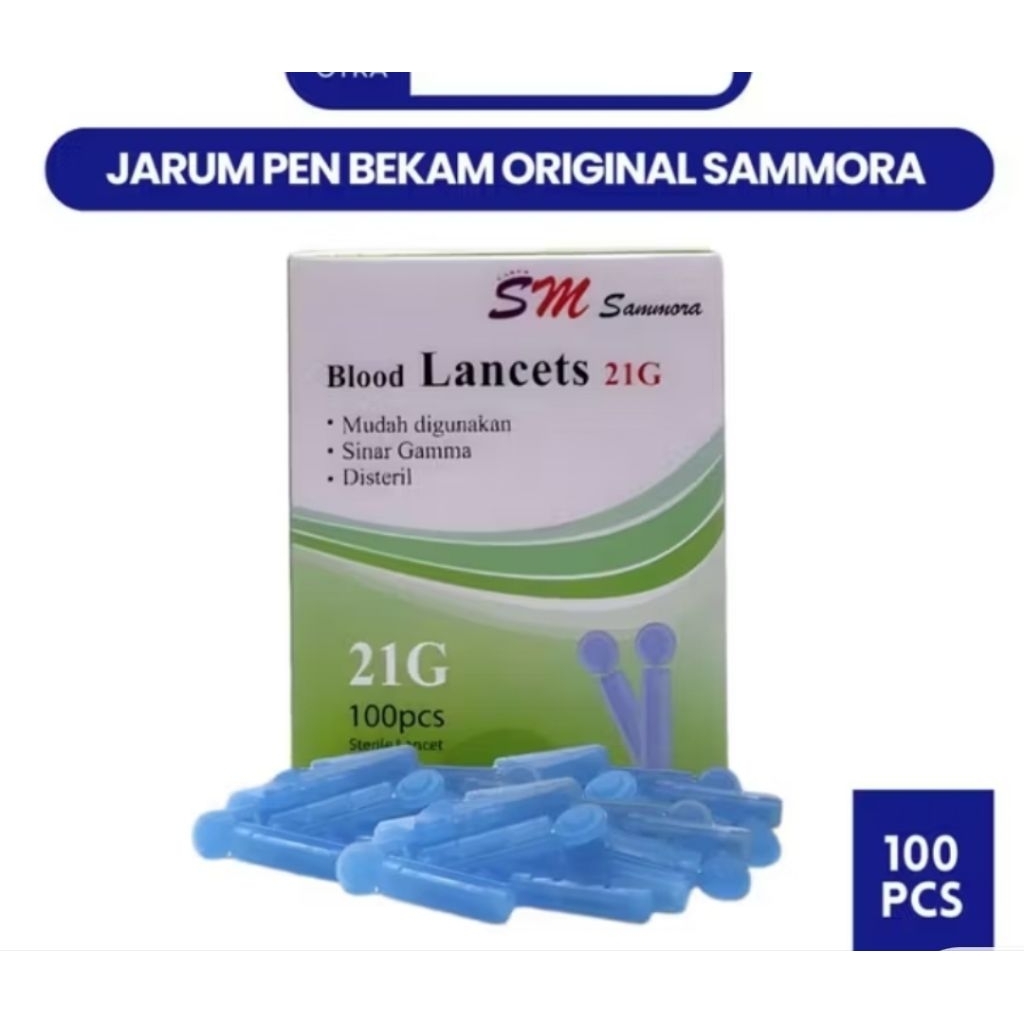 Jarum bekam lancet samora 21G/blood lancets samora isi 100