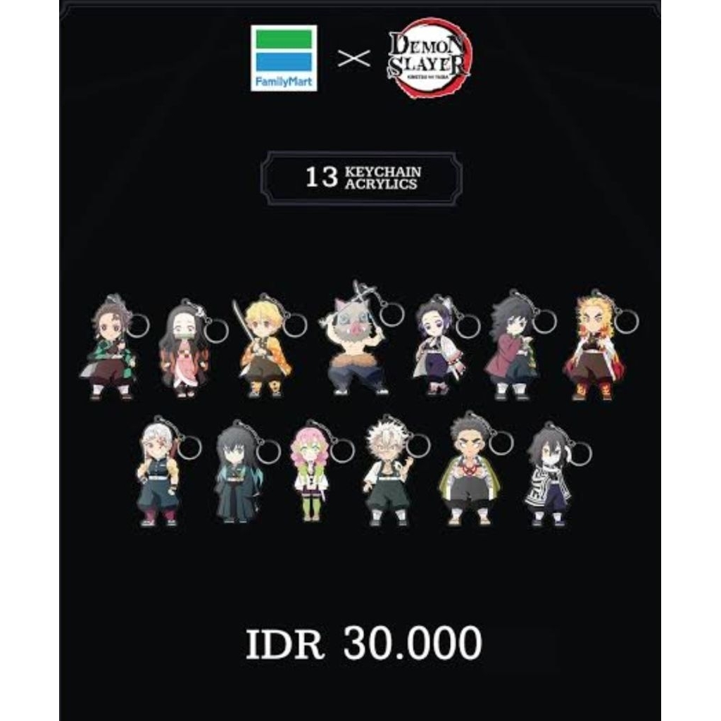Random Gacha Demon Slayer Familymart Keychain