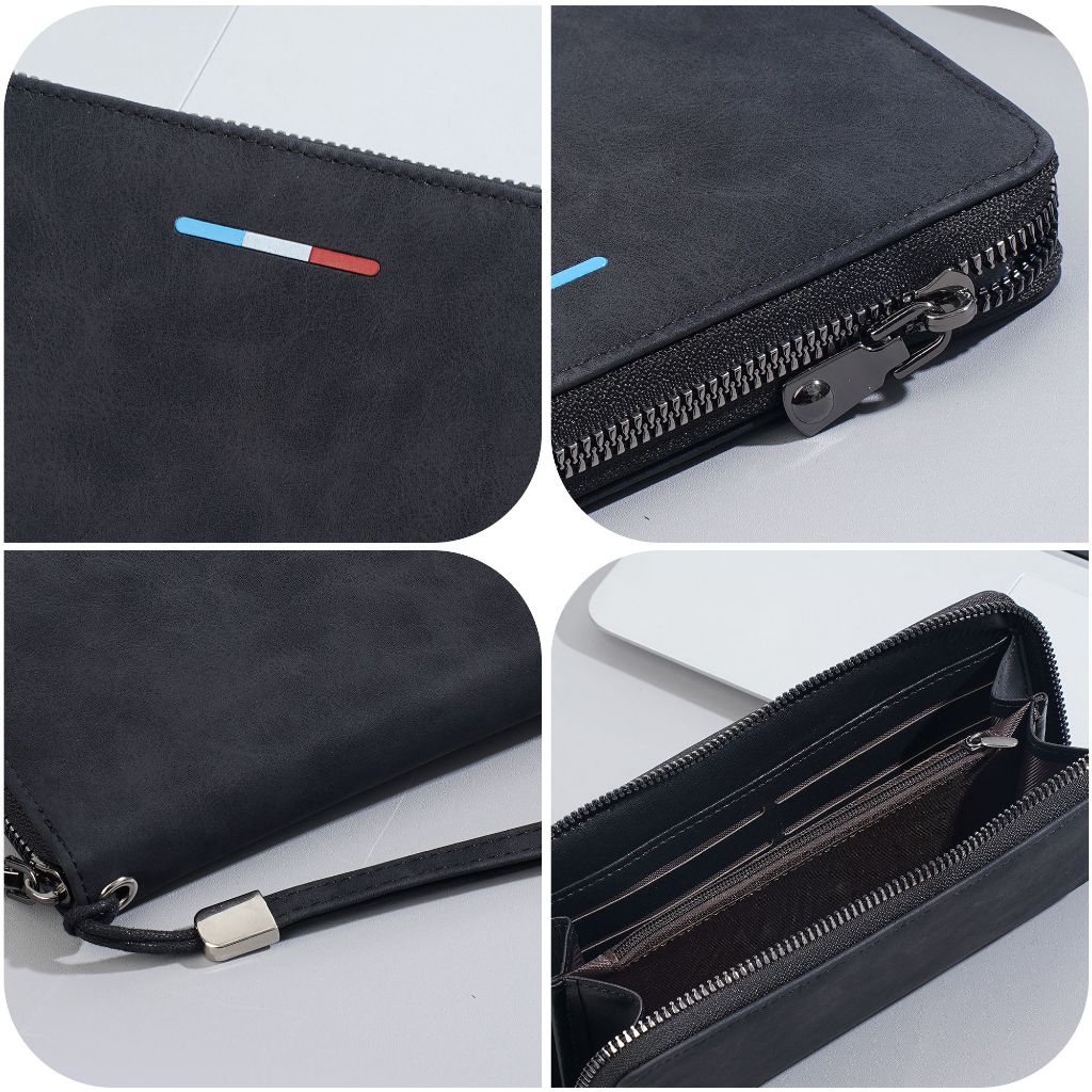 Terbaru Baellerry C3097 Dompet Pria Wanita Panjang Bahan Kulit Pu Leather Premium Baeos