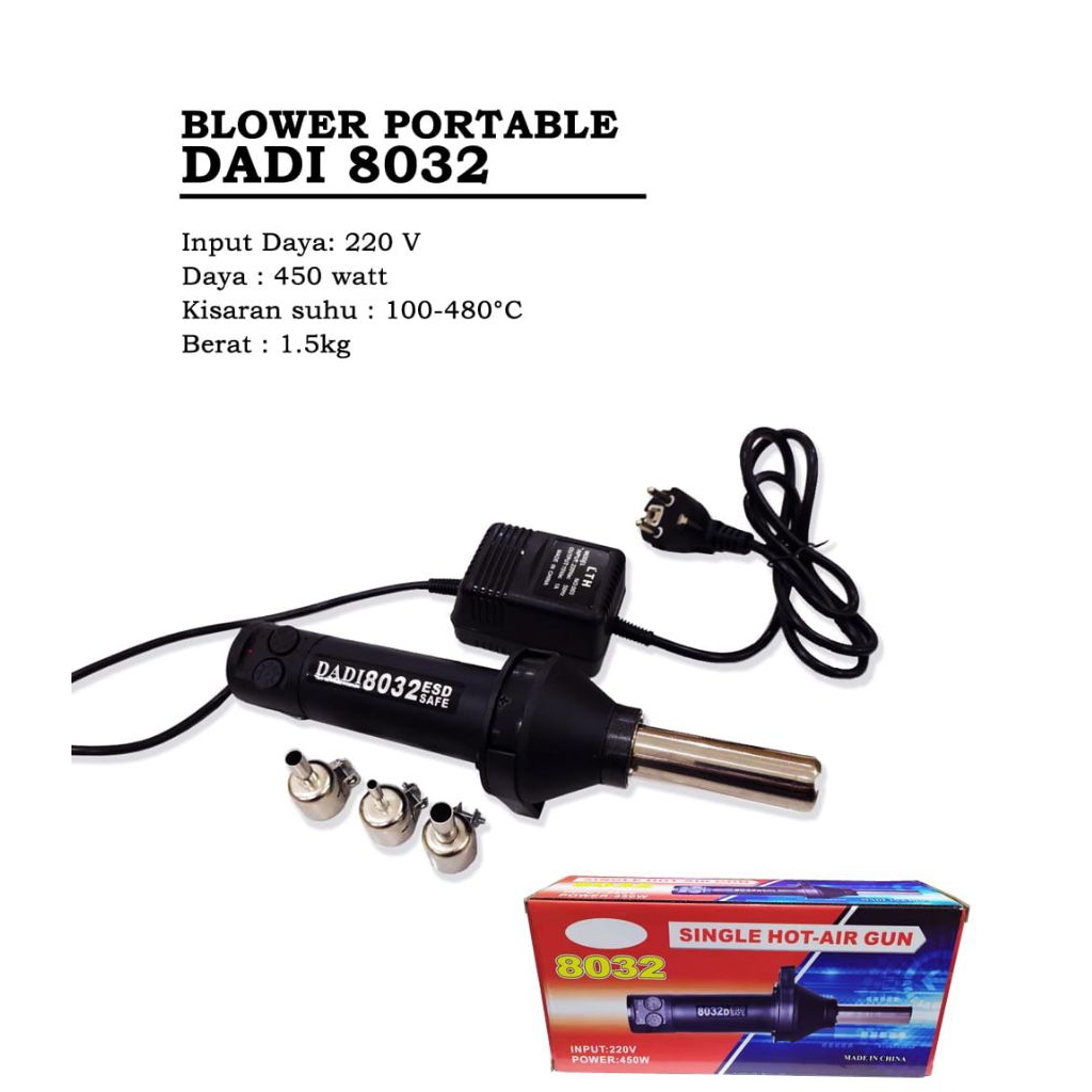 SOLDER UAP BLOWER PORTABLE DADI 8032 ORI ( MANUAL / ANALOG )