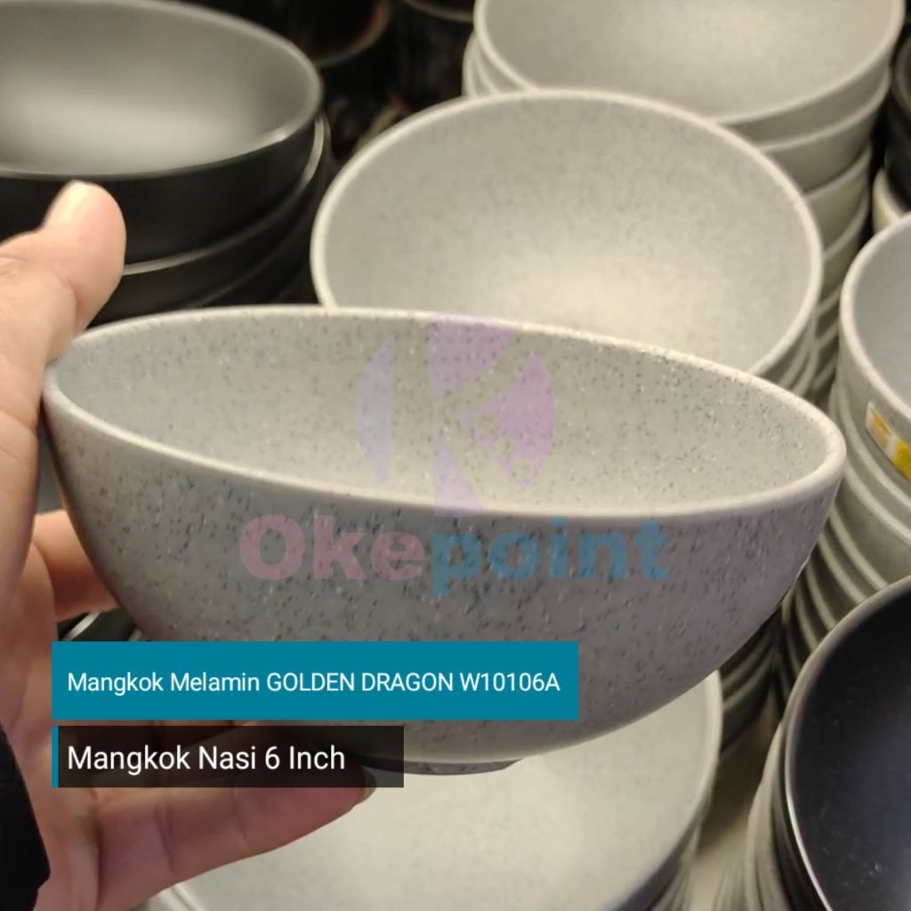 Mangkok Nasi 6 Inch Melamin Golden Dragon W10106A Original Mangkok Melamin