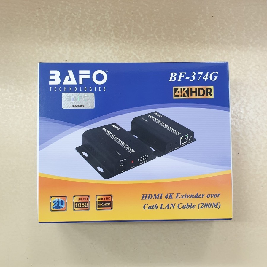 BAFO HDMI EXTENDER VIA UTP BF 374G ONLY HDMI EXTENDER VIA UTP ORIGINAL BAFO CAT 6