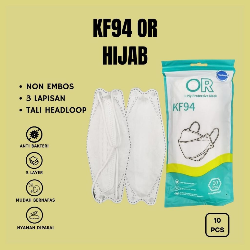 Masker Hijab KF94 | Masker KF94 Hijab |  KF94 Hijab  | Masker Hijab