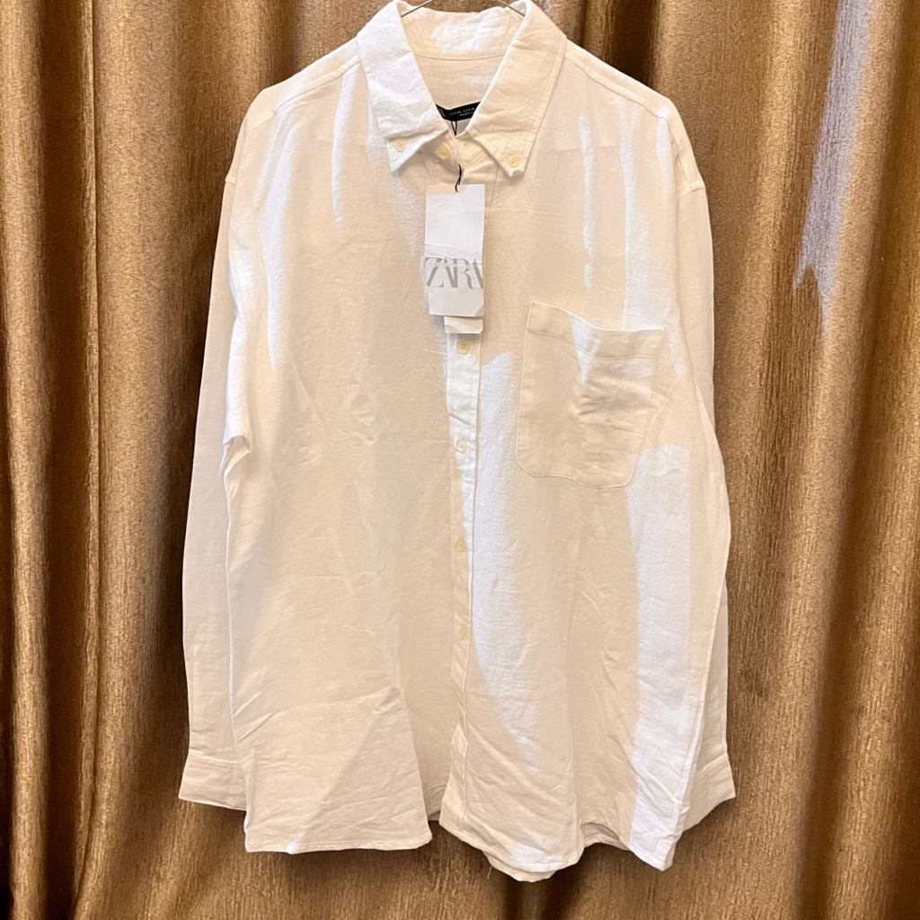 New Zara Kemeja Pria Linen Original