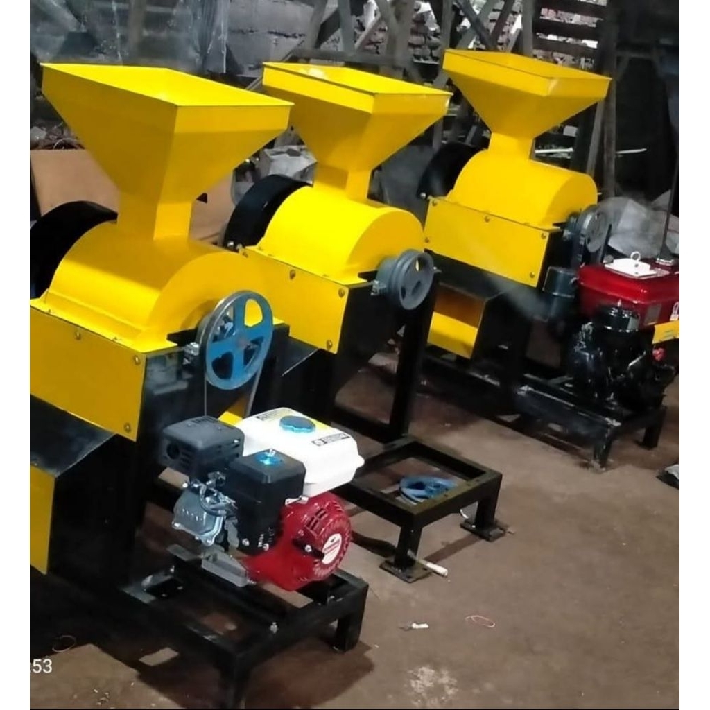 Mesin Giling Sekam Padi Jadi Tepung Lumpang RYT-863 Siap Pakai Engine Bensin Dinamo Listrik Diesel S