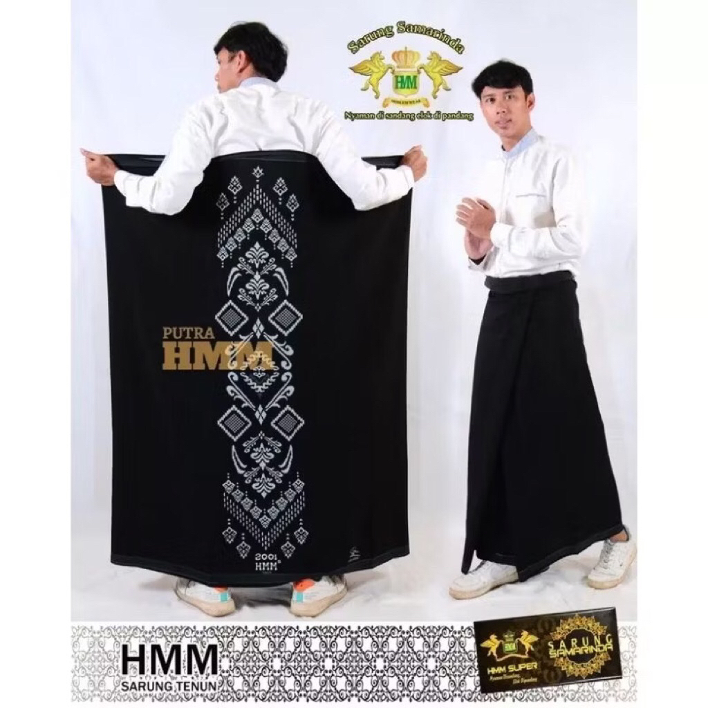 Sarung HMM hitm Polos Sarung Samarinda Hitam HMM Sarung Hitam tumpal motif