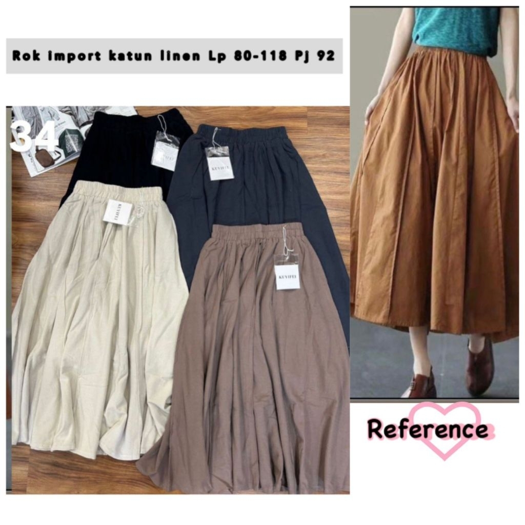 rok katun model payung linen premium lp 120 PJ 92