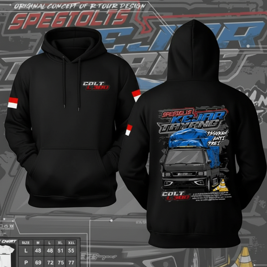 Hoodie Truk Colt Diesel Spesialis Kejar Tayang Jaket Pria Sweater Tebal Distro