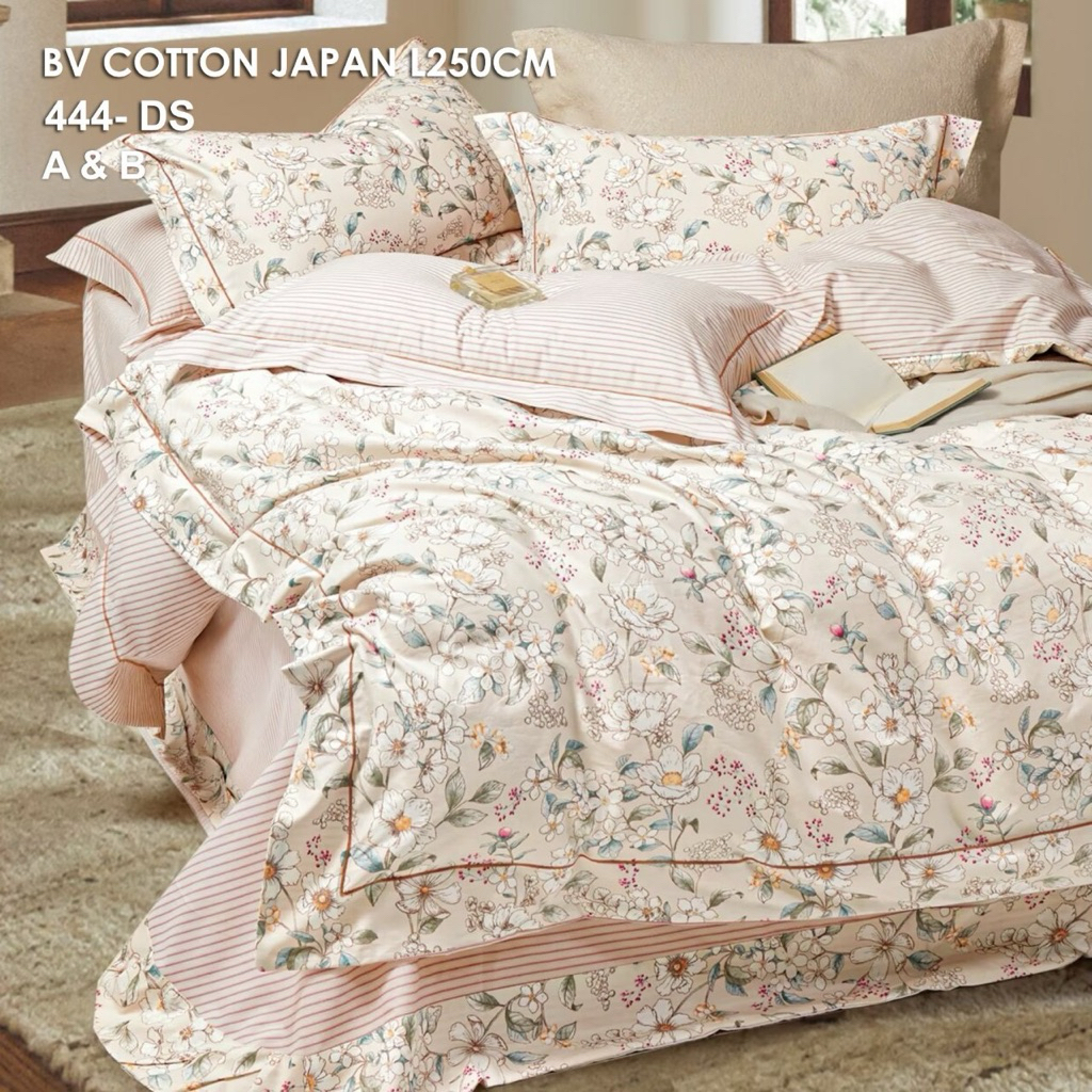 SPREI MOTIF ABSTRAK BAHAN KATUN JEPANG RF (TANPA BEDCOVER)