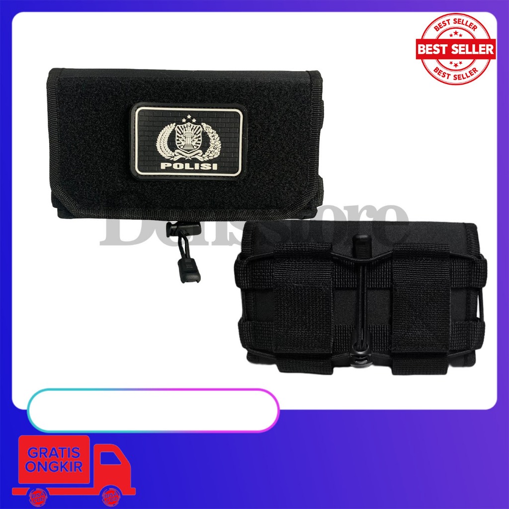 Sarung hp tactical sarung hp pinggang terbaru logo polisi