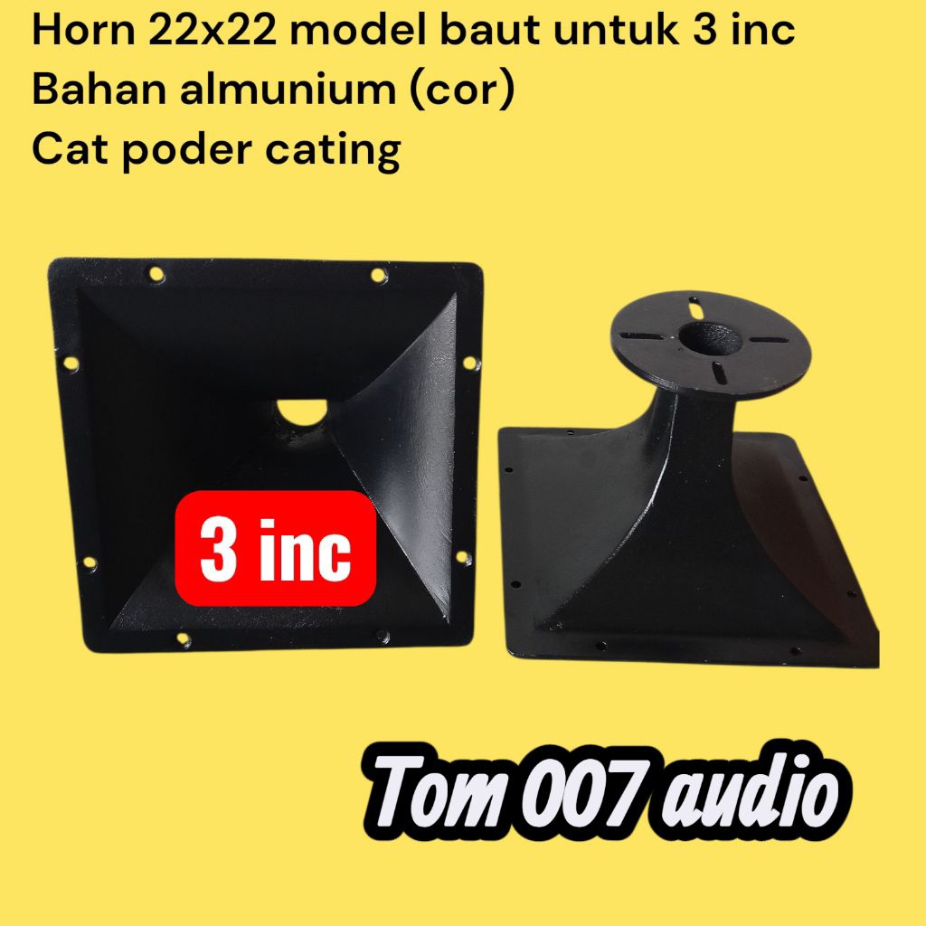 horn 22x22 untuk 3 inc,horn 22x22,horn tweeter,corong horm tweeter,horn