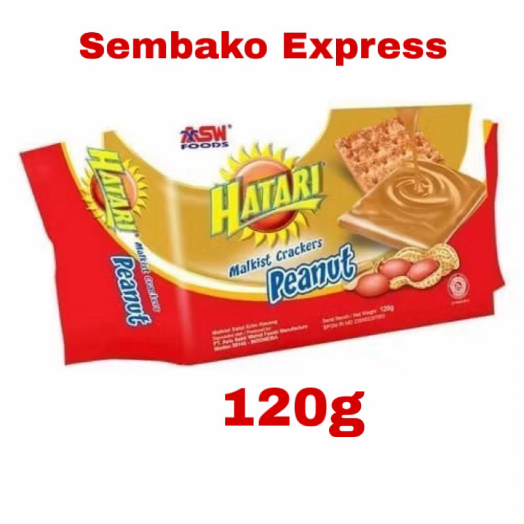 Hatari Malkist Crackers Peanut 120 g – Camilan Renyah dengan Krim Kacang Gurih