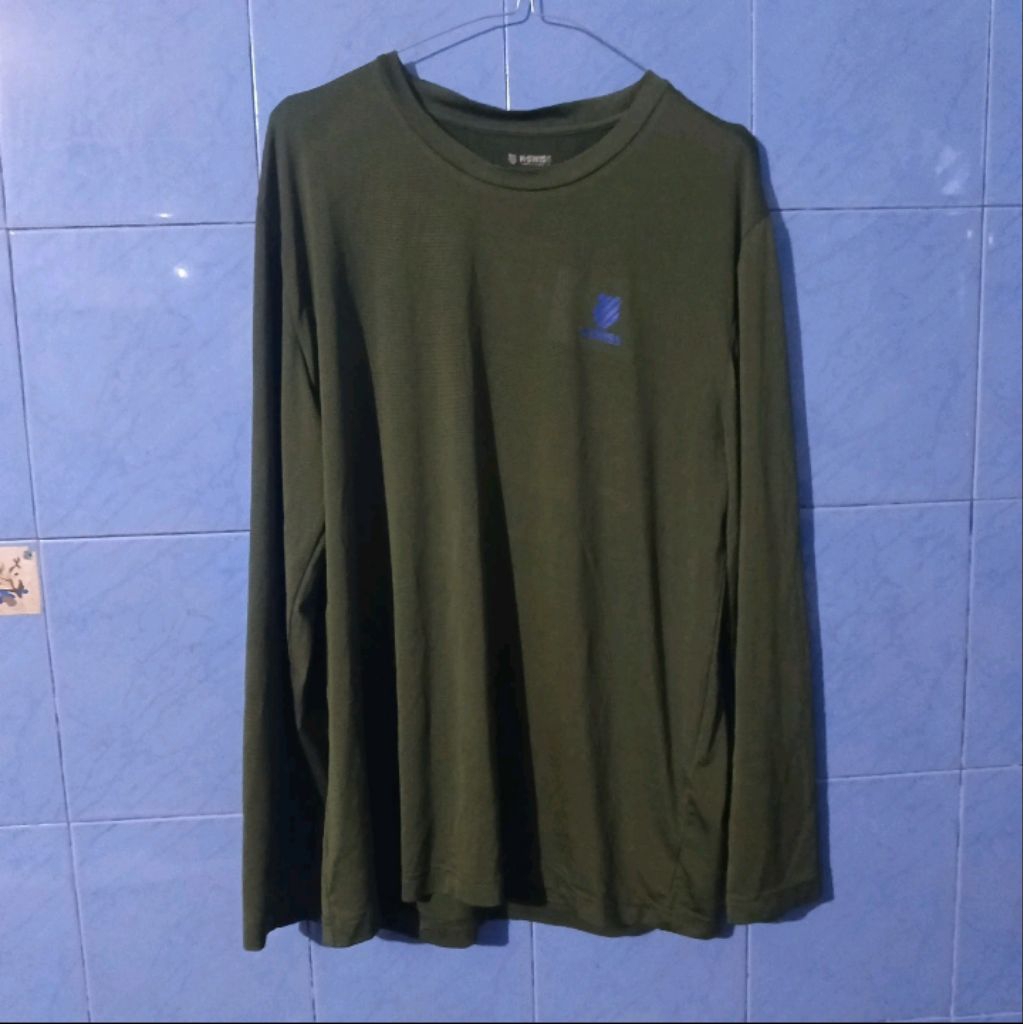 kaos olahraga lengan panjang k-swiss