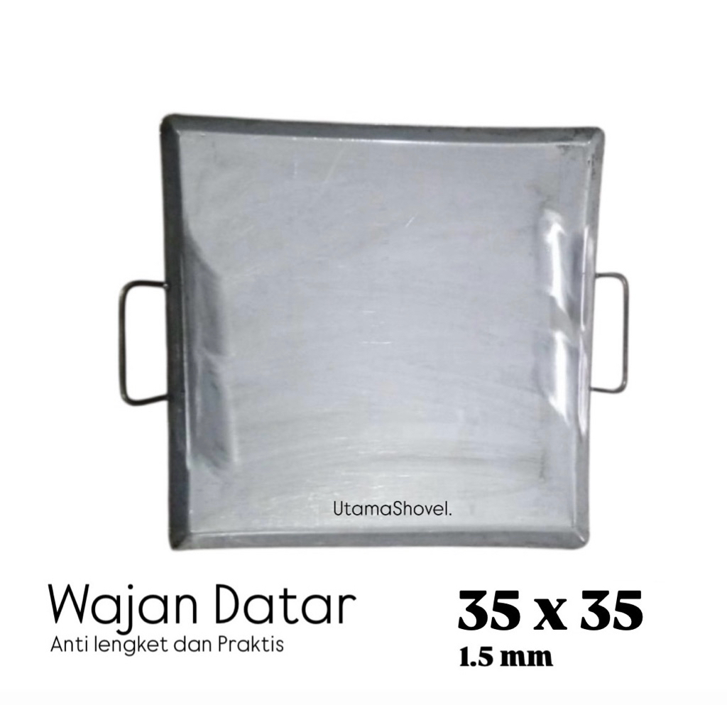 Wajan Datar Kebab Roti Bakar Anti Lengket 35 x 35