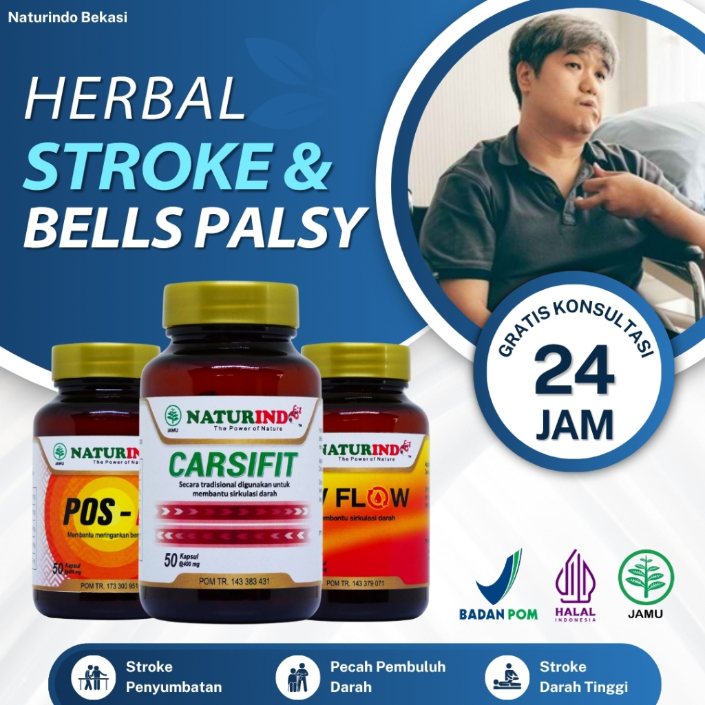 Jamu Herbal Stroke Struk Ringan Berat Bells Palsy Carsifit Naturindo Original
