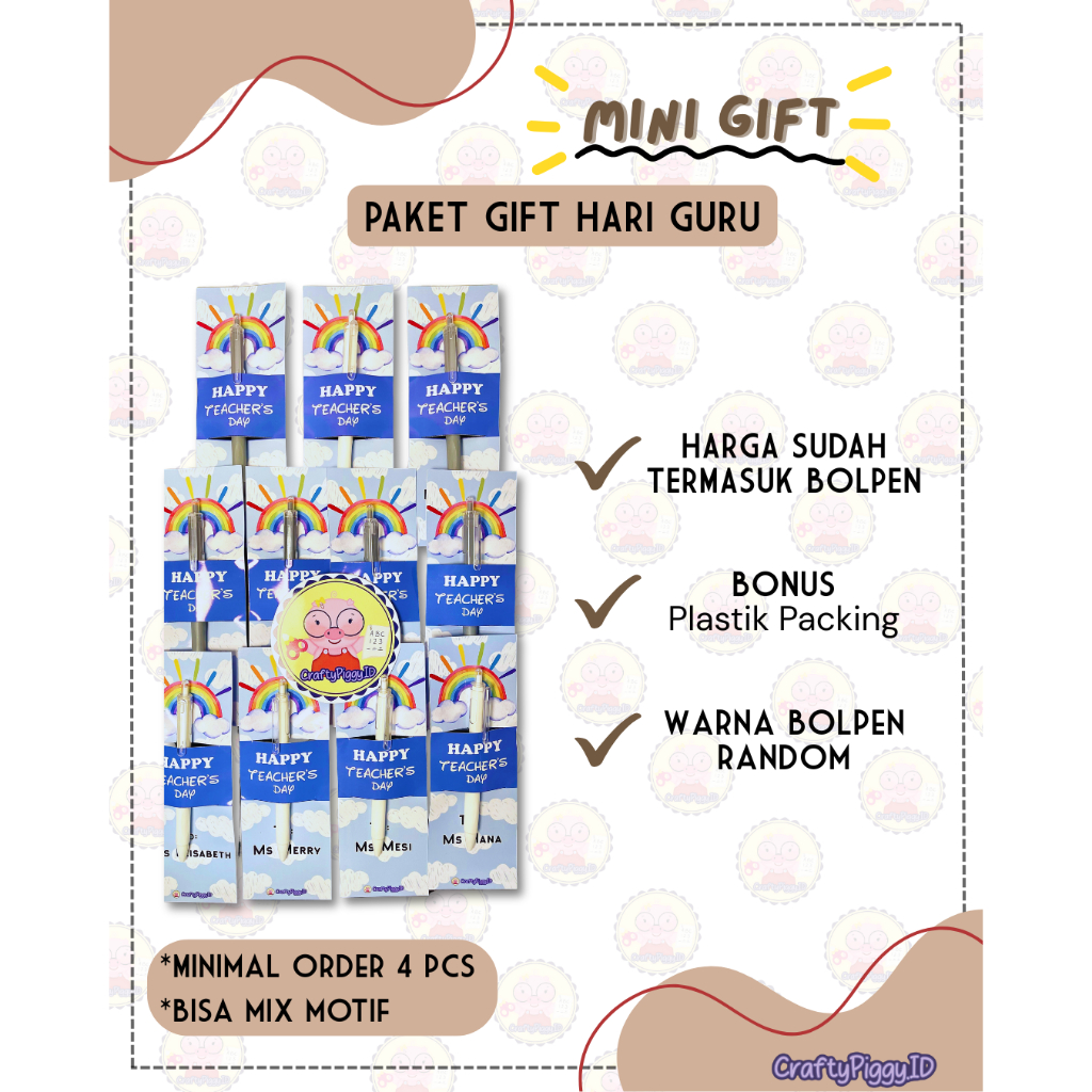 MINI GIFT GURU | TEACHER'S DAY | KADO HARI GURU | SOUVENIR HARI GURU | KARTU UCAPAN HARI GURU | HADI