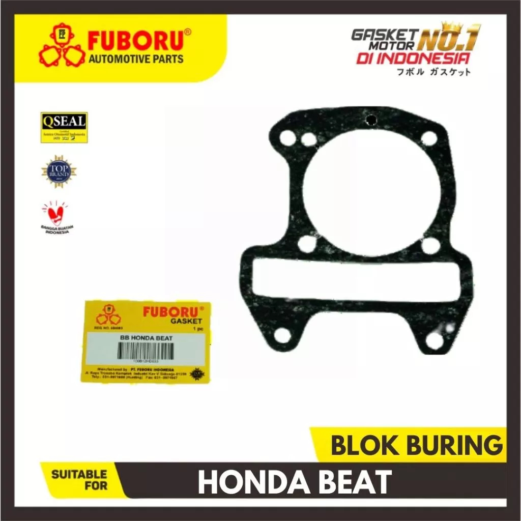 PAKING BLOK BURING HONDA BEAT PERPAK GASKET BAWAH PAKING KAS ANTI BOCOR FUBORU