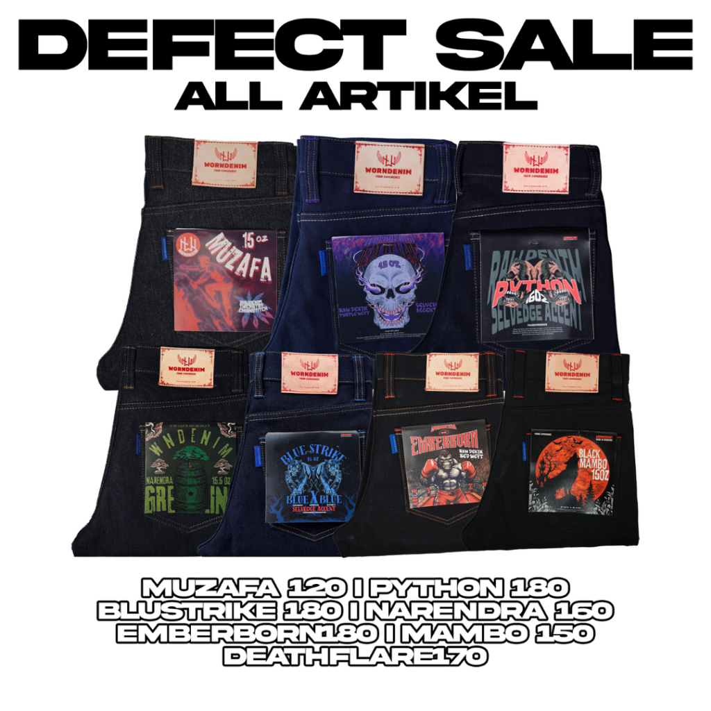 WORNDENIM DEFECT RAW DENIM