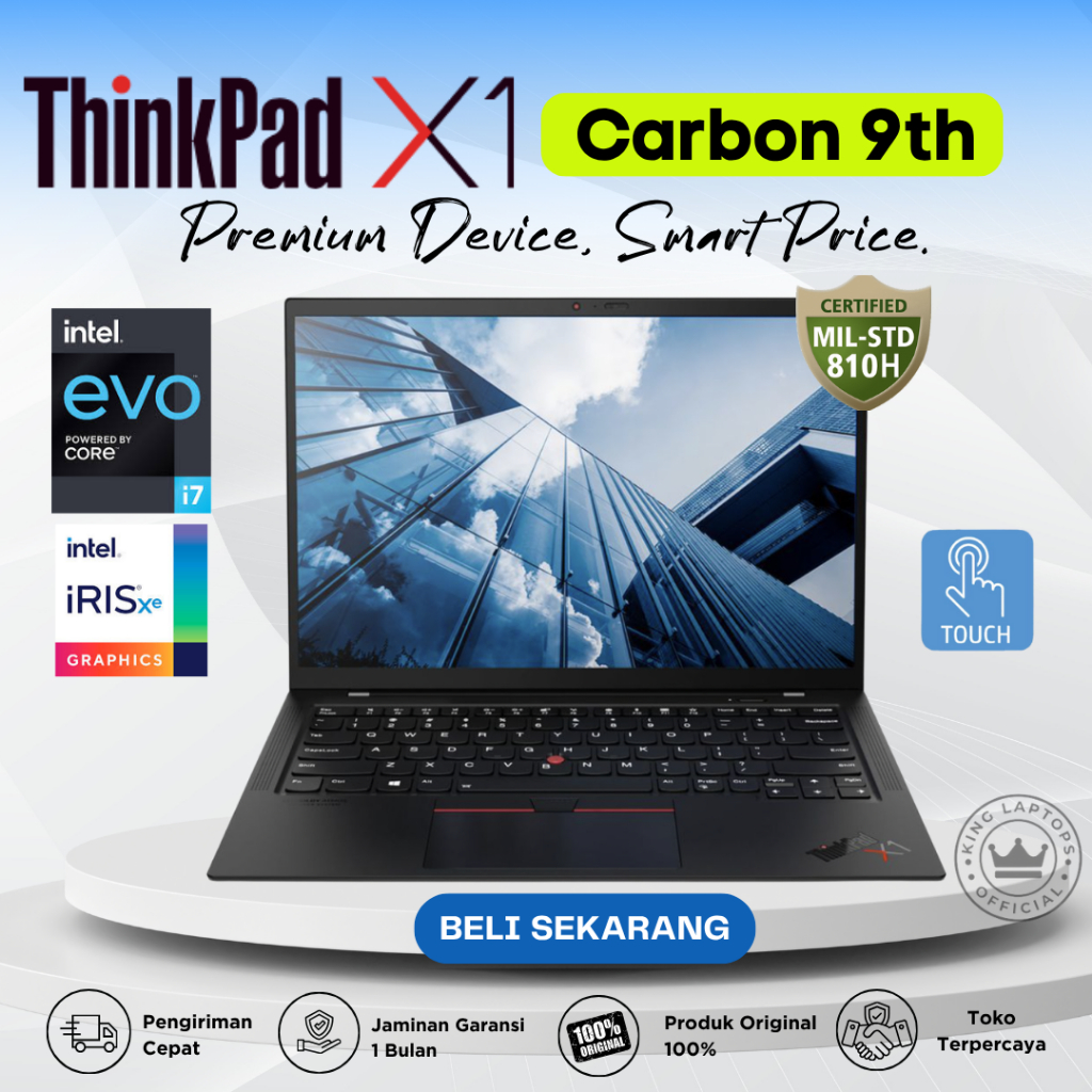 Lenovo ThinkPad X1 Carbon G9 Core i7-11th Evo RAM 16GB SSD 1TB Ultrabook Touchscreen