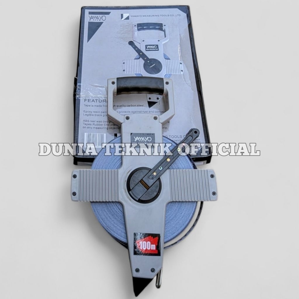 Meteran Roll YAMAYO Stainless Steel Mesuring Tape 100 Meter Meteran Roll Tancap Stainless Stell Orig