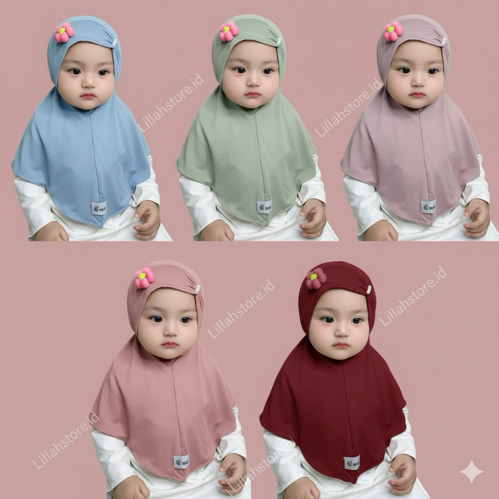 Hijab anak - Hijab anak bayi - Jilbab anak lucu - Jilbab bayi - Kerudung anak ZIHAN