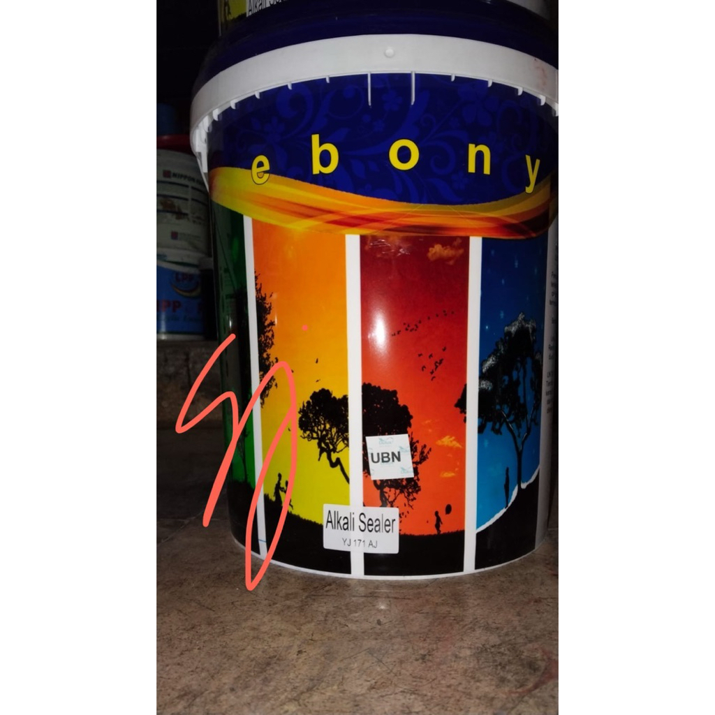 Ebony Sealer Alkali / Cat Dasar Tembok Dinding Interior Eksterior Pail 25 Kg EKONOMIS by Homer Paint