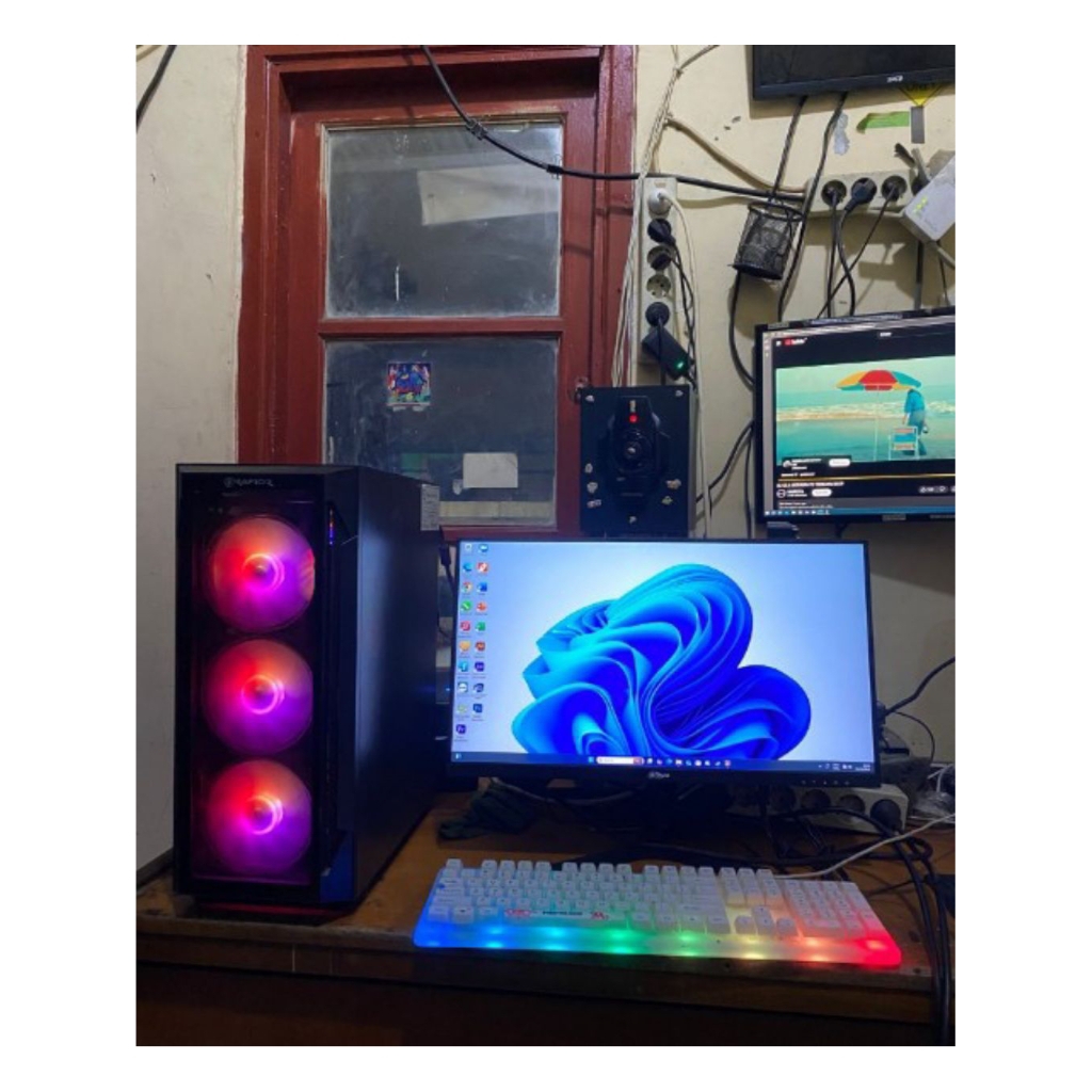 PC GAMING TINGGAL PAKAI RYZEN 5 5600G RAM 16GB SSD NVME 256GB MULUS