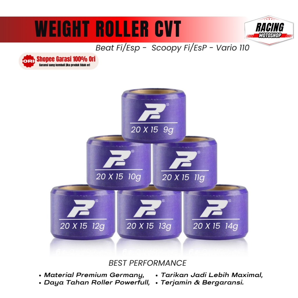 Roller roler Beat Fi Beat esp Beat Street Vario 110 fi Karbu Roller Racingpart Original 9 10 11 Gram