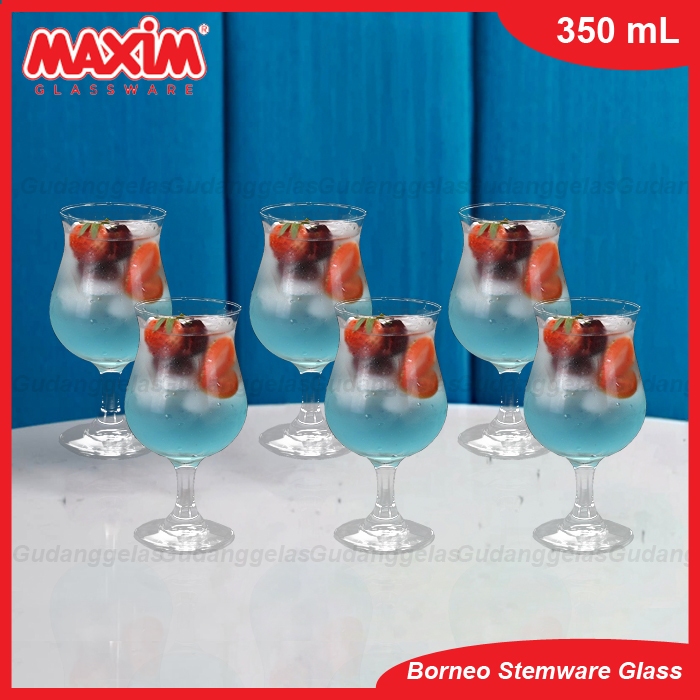1 SET 6 PCS MAXIM Gelas Kaki Poco Grande/MAXIM Gelas Kaki Kaca/Gelas Kaki/Gelas Kaki Kaca/Gelas Poco