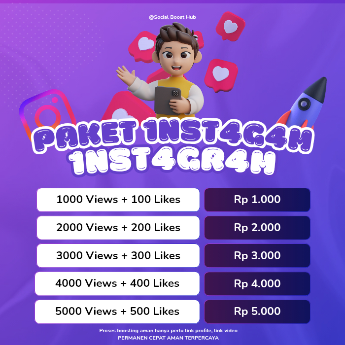 TAMBAH VIEWS+LIKES IG PERMANEN CEPAT MASUK NO DROP BERGARANSI TAMBAH VIEWS REELS IG DAN LIKES IG PER
