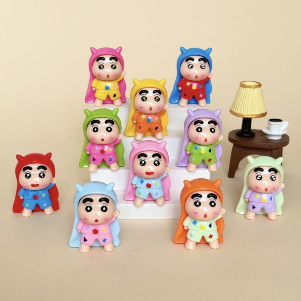 (COD)MINIATUR RESIN "SINCHAN PIYAMA SUPERMAN" 5 PCS RANDOM