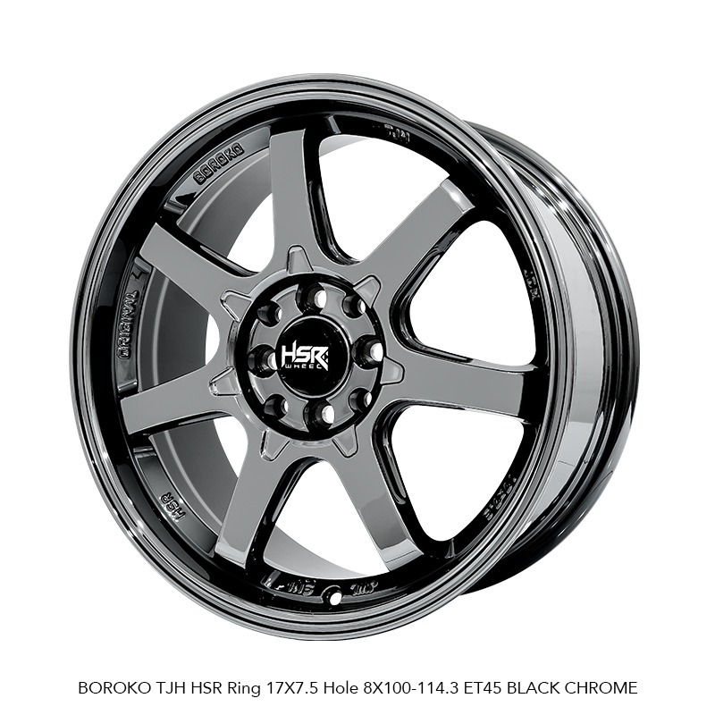 VELG RACING JDM RING 17 UNTUK RAIZE AVANZA JAZZ YARIS FREED R17 HSR BOROKO TJH BLACK CHROME