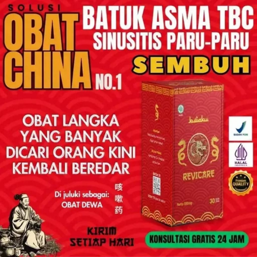Revicare Obat Herbal Cina yang Ampuh untuk Atasi Batuk, Asma, Batuk Kronis, Tbc, Sesak Nafas, sinust