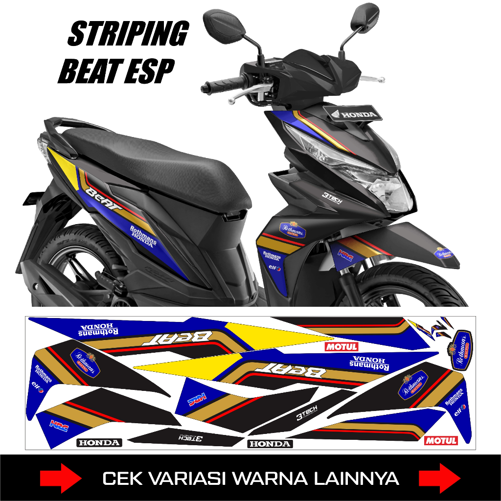 STRIPING BEAT ESP 2017-2019 / DECAL STICKER HONDA BEAT NEW ESP