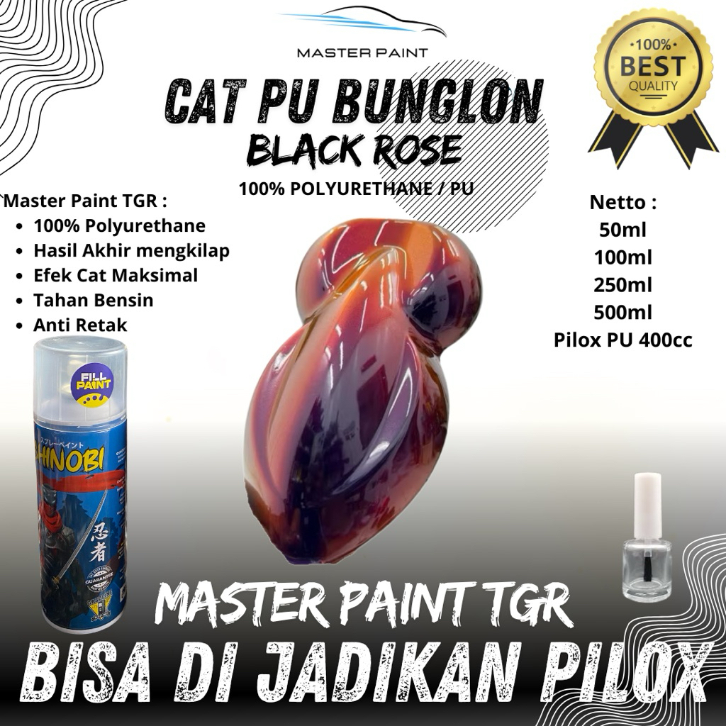 ( BISA DIJADIKAN PILOX ) Cat PU Bunglon Black Rose | Cat Bunglon Black To Red | Cat Bunglon Hitam Me