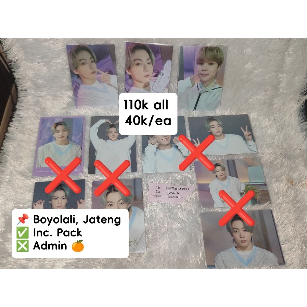 [OFFICIAL] [SET] [MPC] [MINI PHOTOCARD] Mini photocard sowoozoo jungkook BTS Inc. Spesial Card + Paj