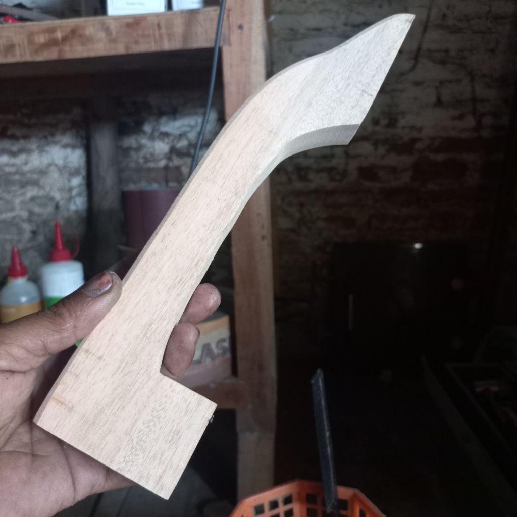 Gagang Roskam Panjang 26 Cm gagang Kayu