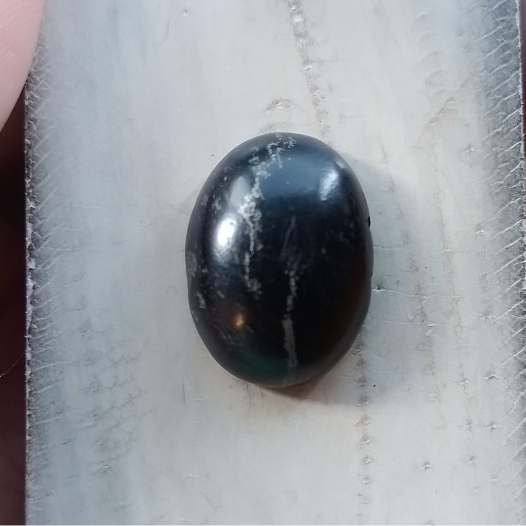 Fosil Kelor Alami Natural Batu Akik Hitam Serat Emas