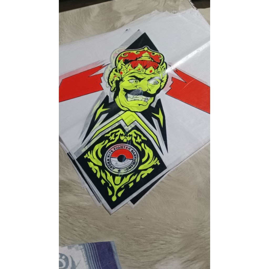 kertas sablon layangan shukoy 3 warna