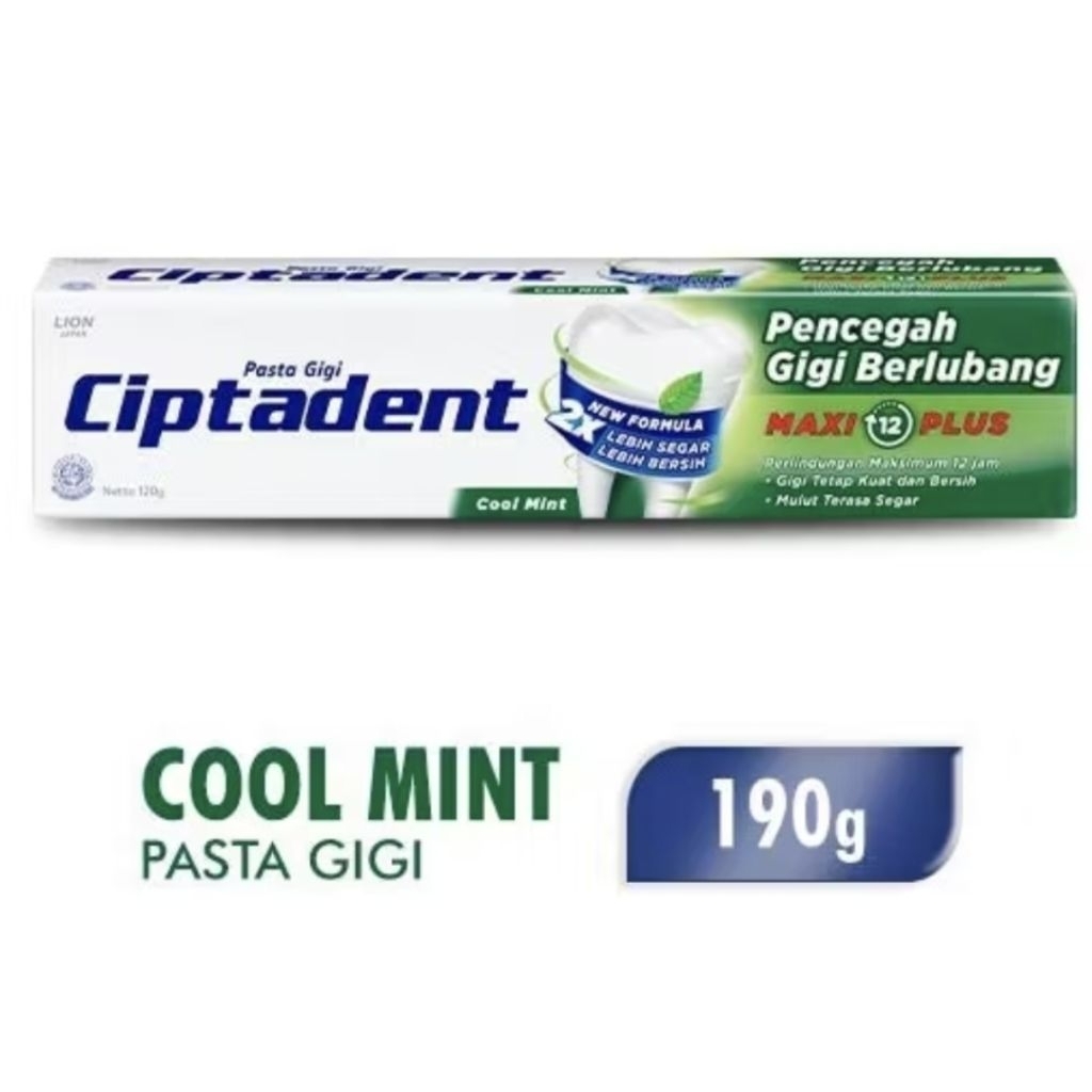 Pasta gigi ciptadent 190 gram, odol ciptadent 190gram