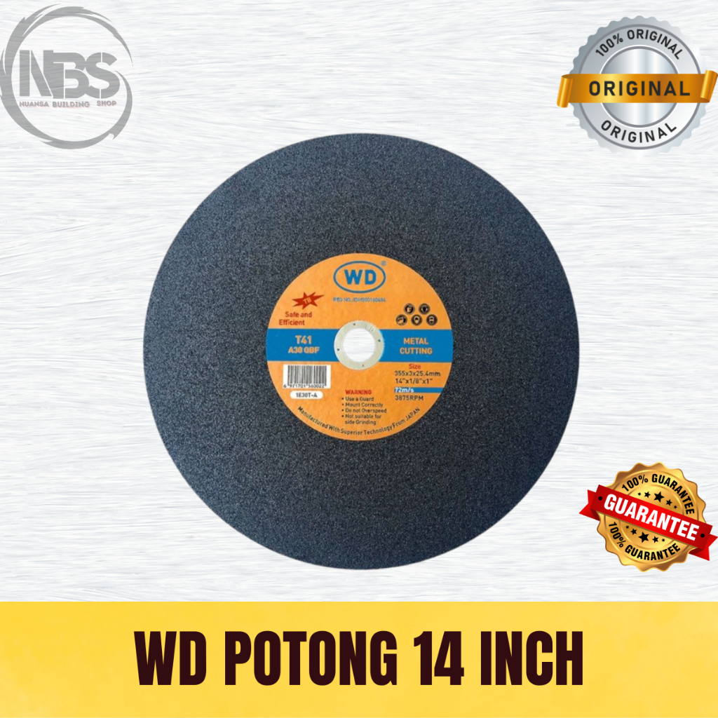 WD Cutting Wheel 14 Inch - Mata Batu Potong Besi Modern