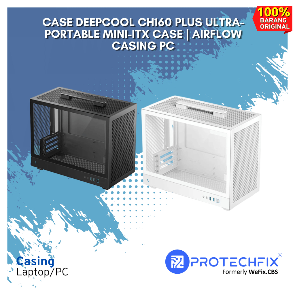 Case DeepCool CH160 PLUS Ultra-Portable Mini-ITX Case | Airflow Casing PC