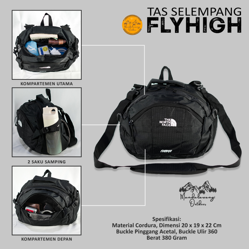TAS SLEMPANG FLYHIGH TAS SELEMPANG PRIA DAN WANITA CASUAL OUTDOOR TAS SLINGBAG TRAVEL POUCH BODYPACK