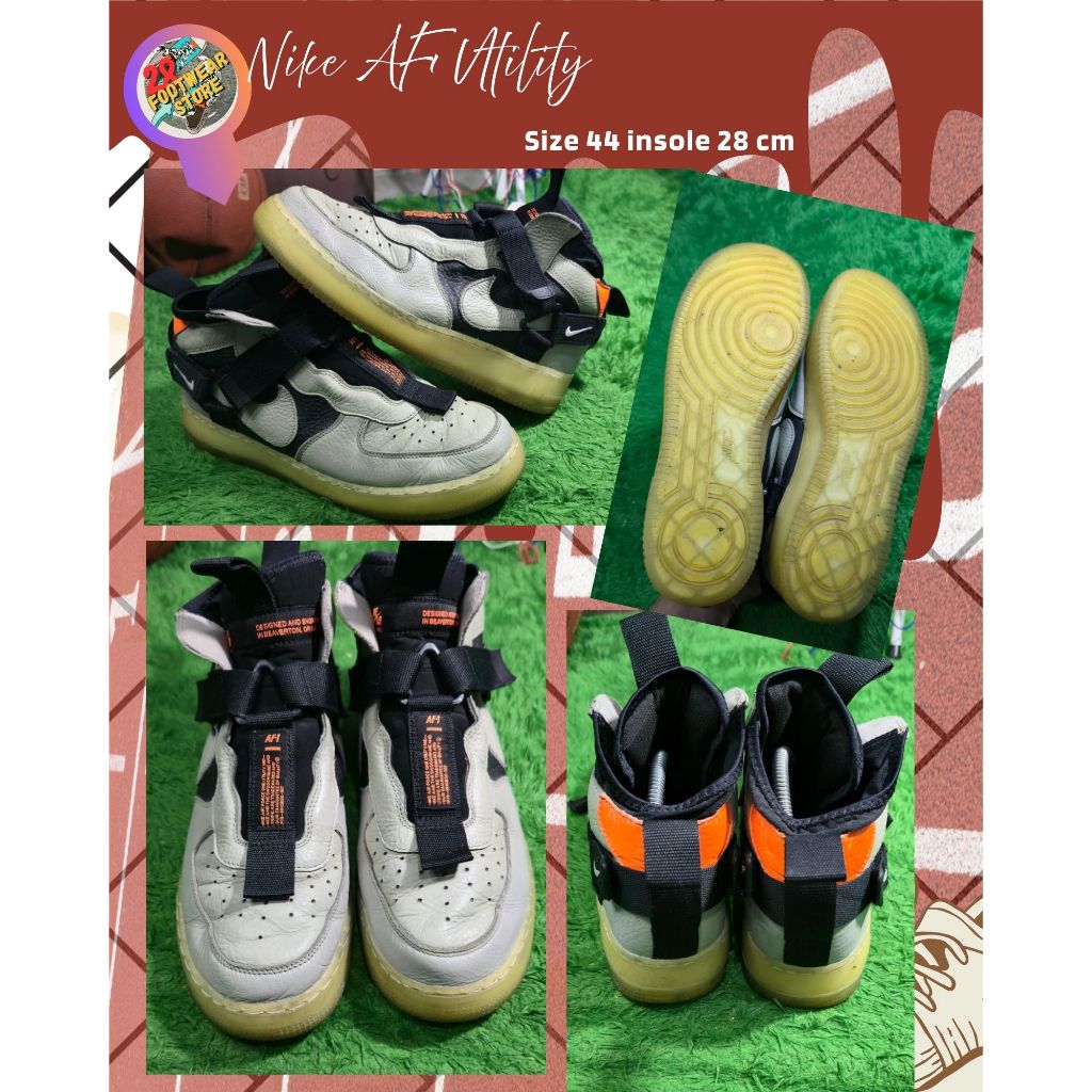 Sepatu Basketball/Badminton/Running Size 44 insole 28cm
