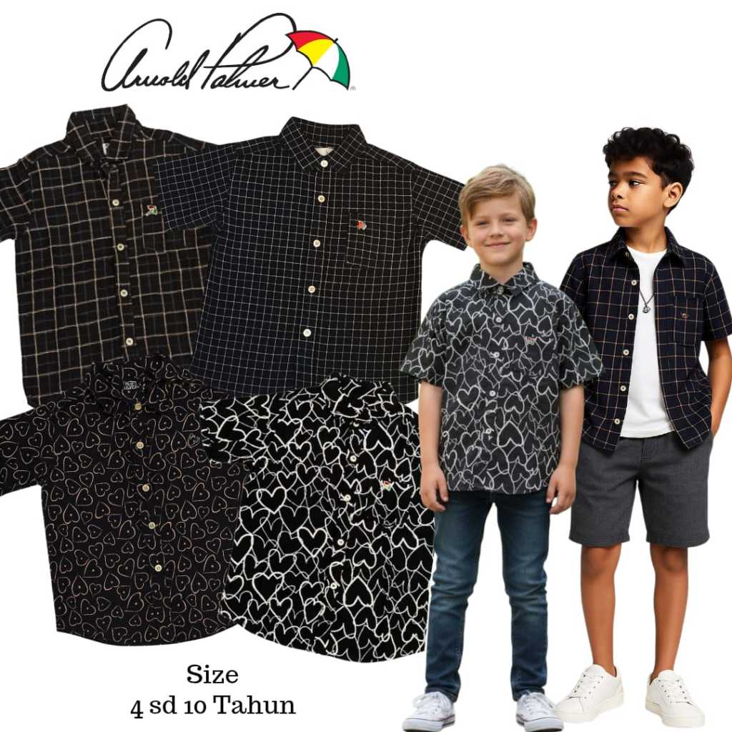 Termurah Kemeja Anak Laki Laki Original Arnold Palmer Flanel Motif Keren Bahan Premium