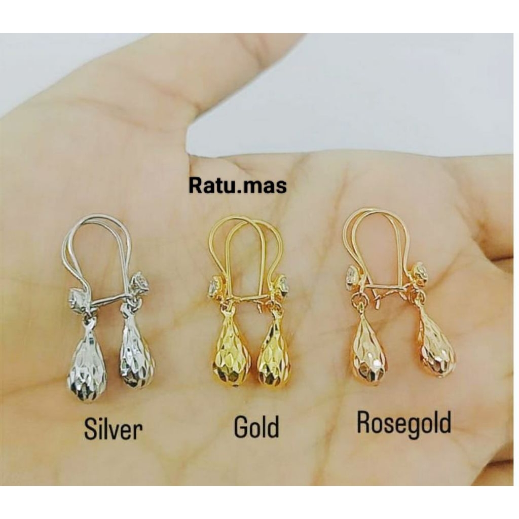 ANTING KAIT DEWASA PERAK ASLI 925 LAPIS EMAS