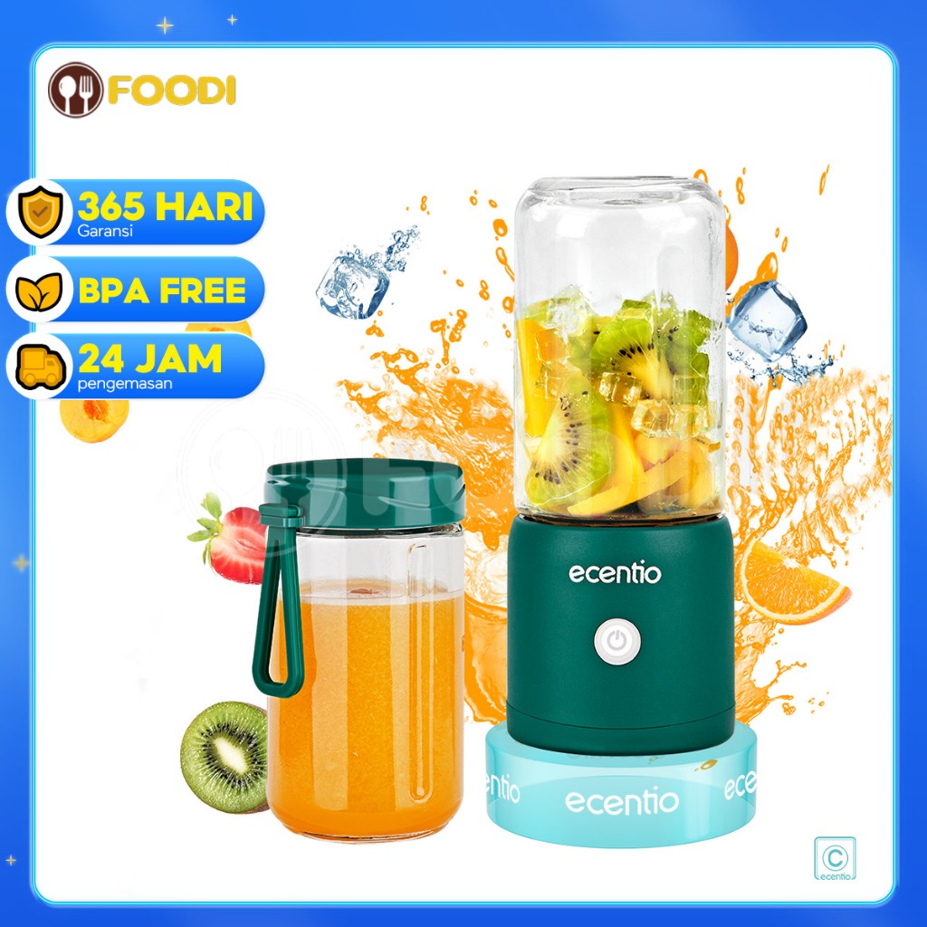 YamaiiStore - Ecentio juicer blender jus portable/blender mini portable Kaca/juicer portable