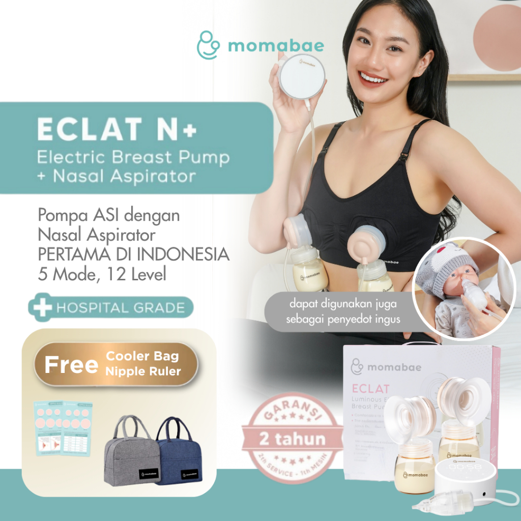 MOMABAE - ECLAT N+ Double Breast Pump / Pompa ASI Elektrik / Breast Pump Electric / Pumping ASI Elek