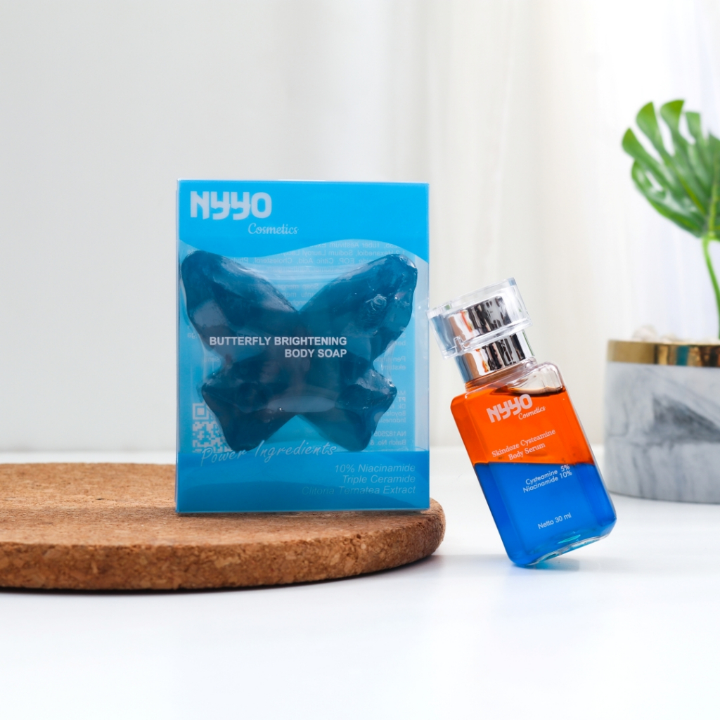NYYO Paket Bodycare  (2 Pcs) – (Sabun Badan 45 g & Body Serum Oil 30 ml)  Paket Perawatan Badan