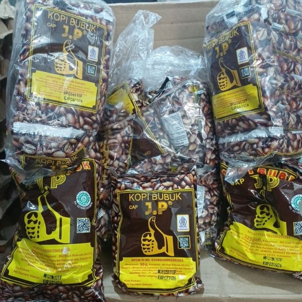 kopi bubuk cap j.p original 100% asli lampung perkilo